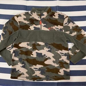 Camo Fleece Pullover Sweater